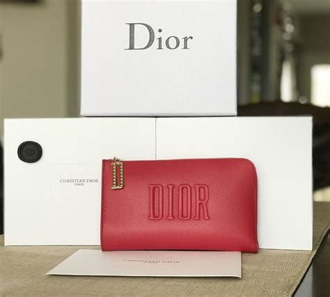 red dior makeup pouch|christian Dior makeup pouch.